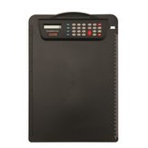 Tocator de birou cu clemă și calculator, A4, negru