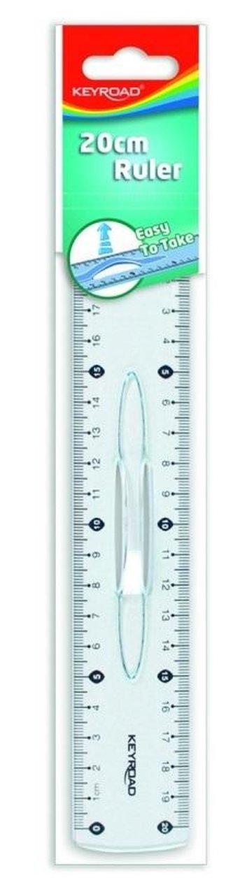 Riglă din plastic cu mâner 20 cm