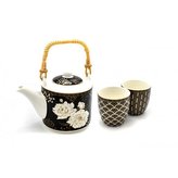 Konvička V.I.P. Sushi Art Deco&Flowers na čaj 600 ml + 2 šálky