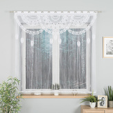 Dekorační oblouková krátká záclona na tyčovou gárnyž MAHIKA 160 bílá 160x160 cm MyBestHome