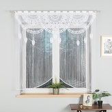 Dekorační oblouková krátká záclona na tyčovou gárnyž RANI 160 bílá 160x160 cm MyBestHome