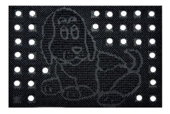 rohož  60x40cm PES, černá guma