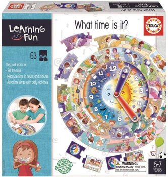 Puzzle educaţional + joc Learning is Fun: Cât e ceasul?