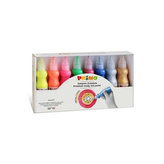 Vopsele tempera 3D PRIMO FLUO+METALLIC, set 8 x 50ml, sticle