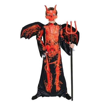 Rochie de carnaval - Spiriduș schelet 110 - 120 cm