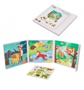 Carte puzzle magnetică, animale de pădure