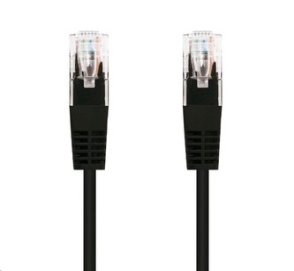 C-TECH cablu patchcord Cat5e, UTP, negru, 5 m