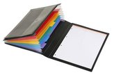 Dosar acordeon "Manager Rainbow Class", 6 compartimente, PP, negru, VIQUEL