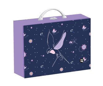 Suitcase lamino rectangular A4 OXY GO Flowers