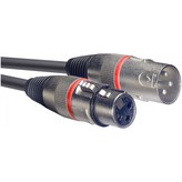 Stagg SMC3 RD, cablu microfon XLR/XLR, 3 m, inele roșii