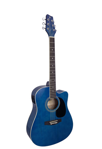 Stagg SA20DCE-BLUE, chitară electroacustică tip Dreadnought