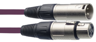 Stagg SMC3 CPP, cablu microfon XLR/XLR, 3 m, mov