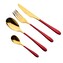 Set tacâmuri inox 16 buc Lisboa roșu