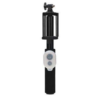 Trepied selfie telescopic cu telecomandă Bluetooth (Negru)