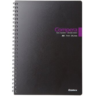 blocnotes Compera CPA5607 A5 negru/albastru