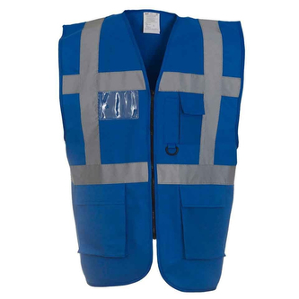 Výstražná vesta Exec - modrá, 3XL