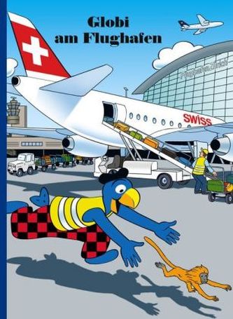 Globi am Flughafen