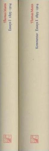 Essays 1893-1914, m. Kommentar, 2 Bde.. Tl.1