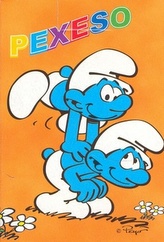 Ștrumfii - pexeso pe cărți