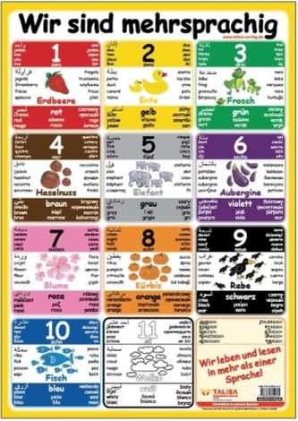 Poster educațional multilingv 'Suntem multilingvi'