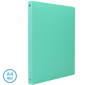 Dosar LUMA A4 pastel, cu 4 inele, verde