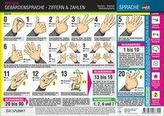 Limbajul semnelor - Cifre și numere, panou informativ