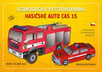 Model simplu de decupat - mașină de pompieri