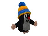 Krtek marionetă deget 10 cm - căciulă albastră