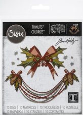 SIZZIX Thinlits șabloane metalice de decupare - Ghirlandă de Crăciun 10 buc.