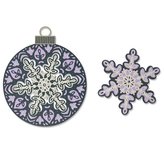 SIZZIX Thinlits șabloane metalice de tăiere - ornament de Crăciun fulg de nea 6 buc.