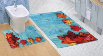 Set imprimare 3D - frunze de arțar - set 60x100, 60x50 cm