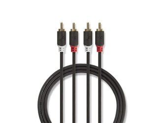 Cablu NEDIS 2x conector CINCH - 2x conector CINCH 2 m