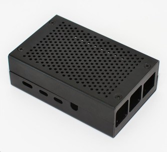 Carcasă din aluminiu pentru Raspberry Pi 4B, neagră