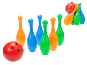 Set popice 25 cm, 6 buc., cu bilă 14 cm în plasă