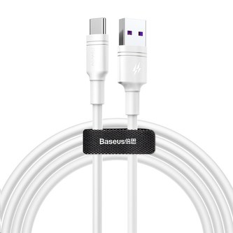 Baseus cablu USB de încărcare rapidă Double-Ring pentru Type-C 5A 2 m alb